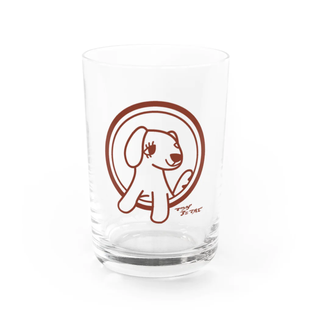 ari designのつけまつげな犬 Water Glass :front