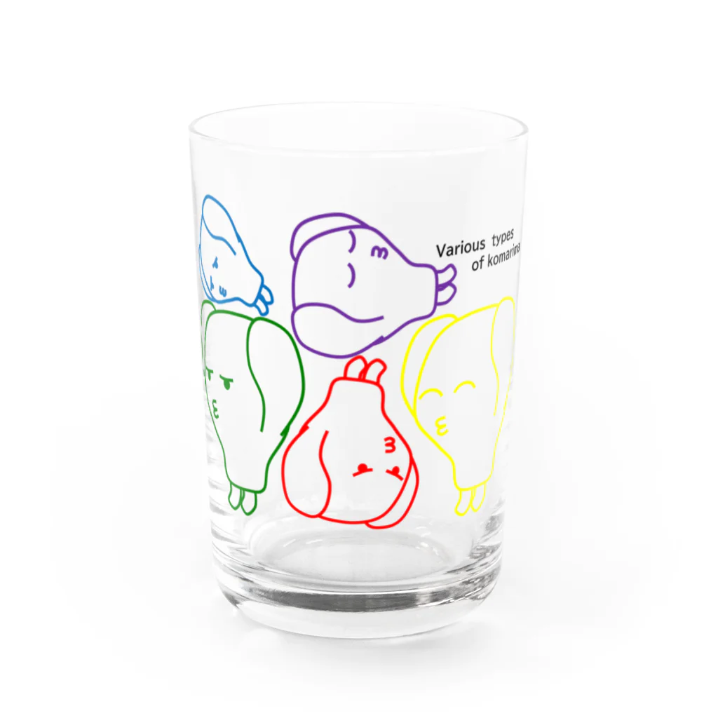 Konomiのカラフル屋さんのカラフルコマリマ横 Water Glass :front