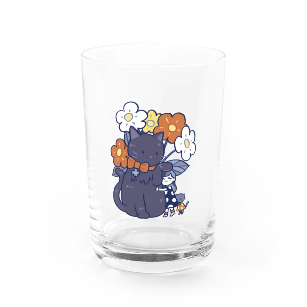 70%charactersのおおきなねこ Water Glass :front