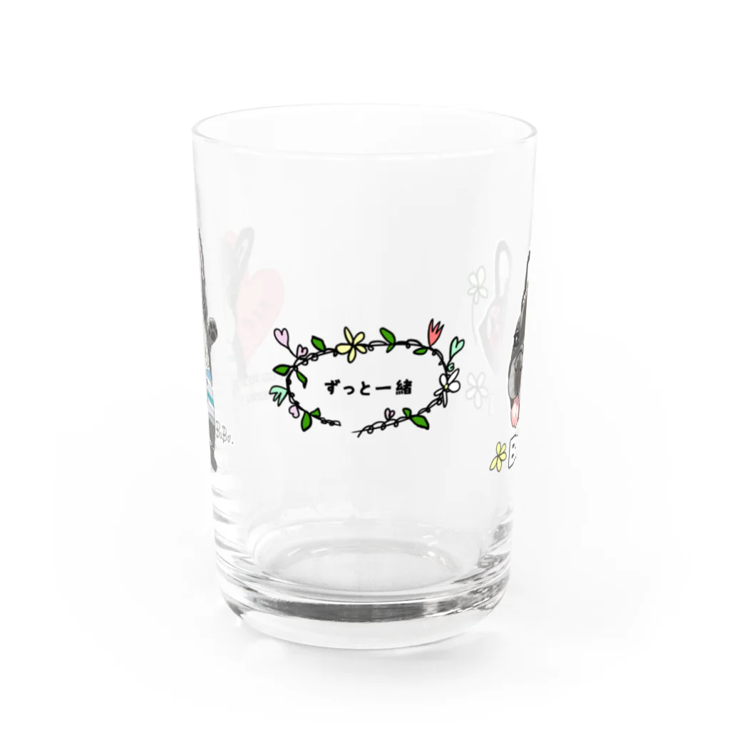 BuhiBuhiBooのぶぶちゃんとぶぶちゃん Water Glass :front