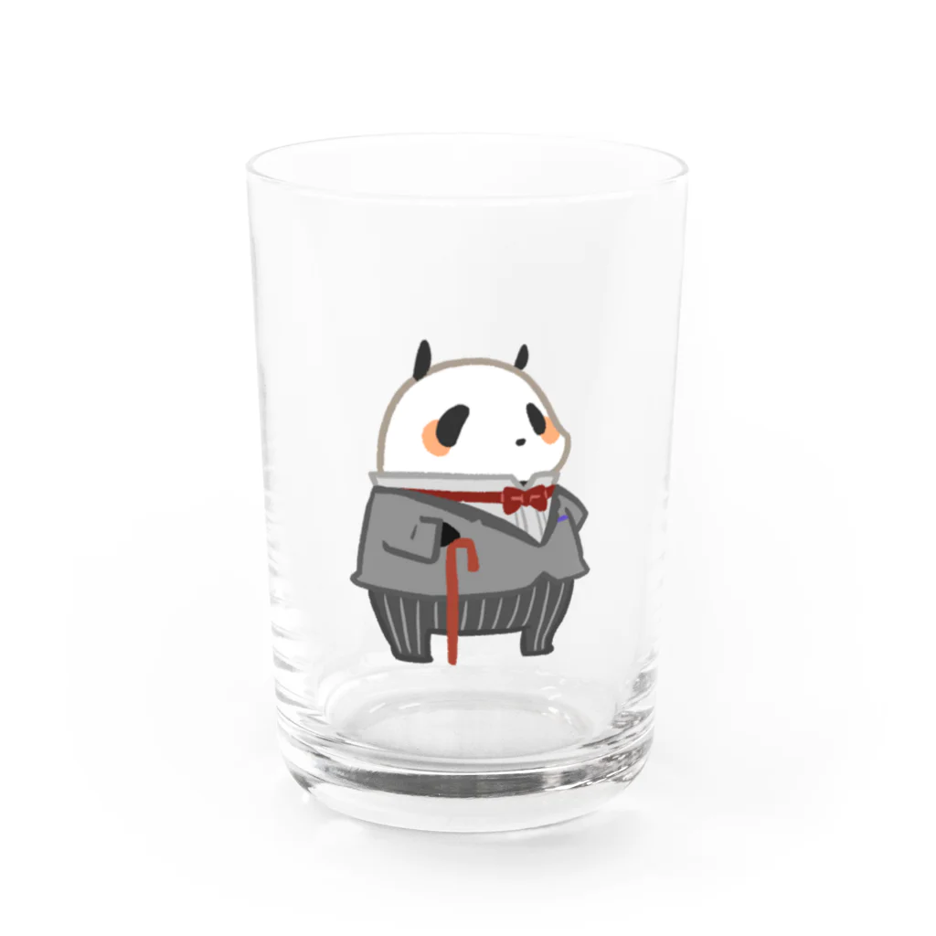 うさやのジェントルパンダ Water Glass :front