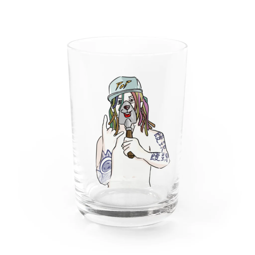 ポップヌードルの饒舌なシャベル Water Glass :front