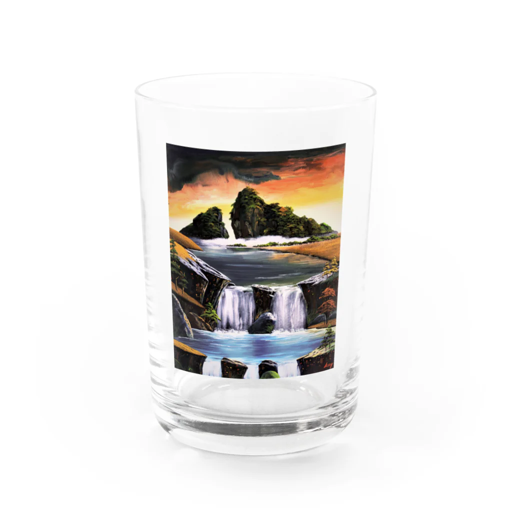 Isseyの奇山の滝 Water Glass :front