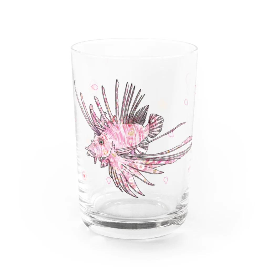 Suzumushi524の春の花ミノカサゴ Water Glass :front