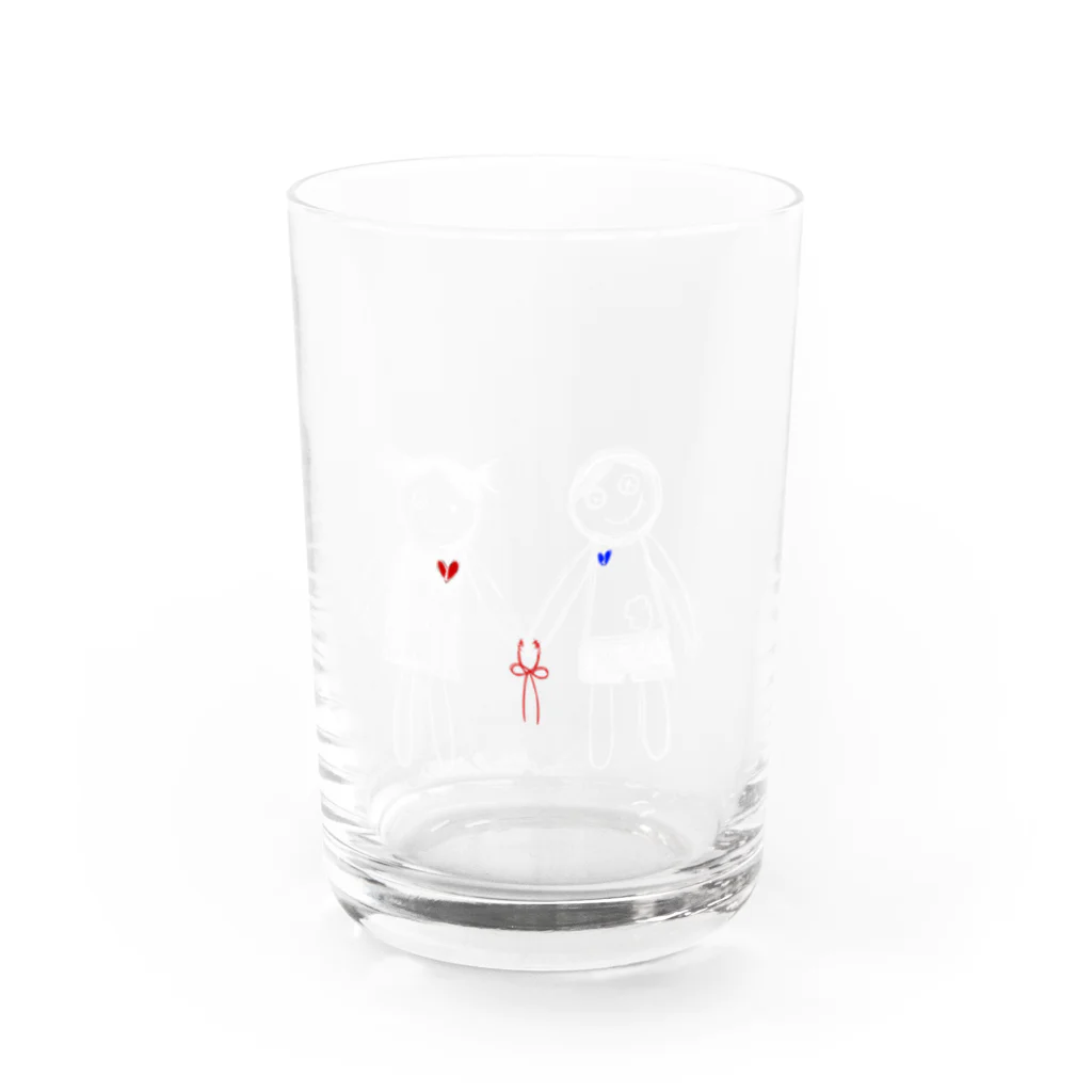 PULL OUTのずっと一緒_ホワイト Water Glass :front