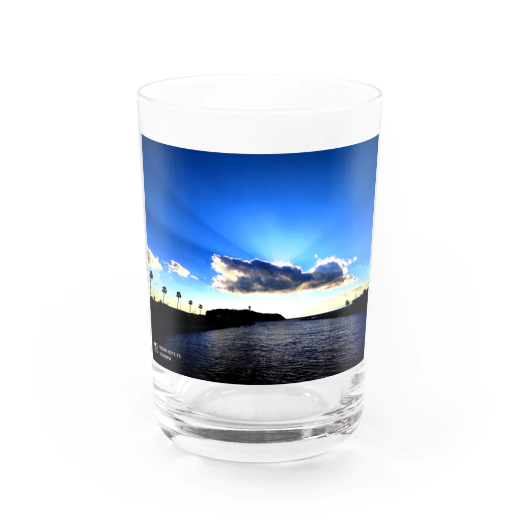 らんすけふぉとの江ノ島の空 Water Glass :front