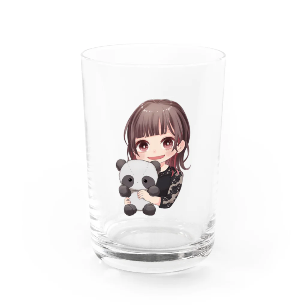 ゆいぱんちゃん🐼のおんなのことぱんだ Water Glass :front