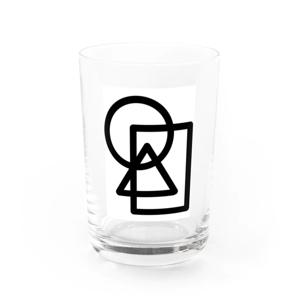 マル　サンカク　シカクのマルサンカクシカク Water Glass :front