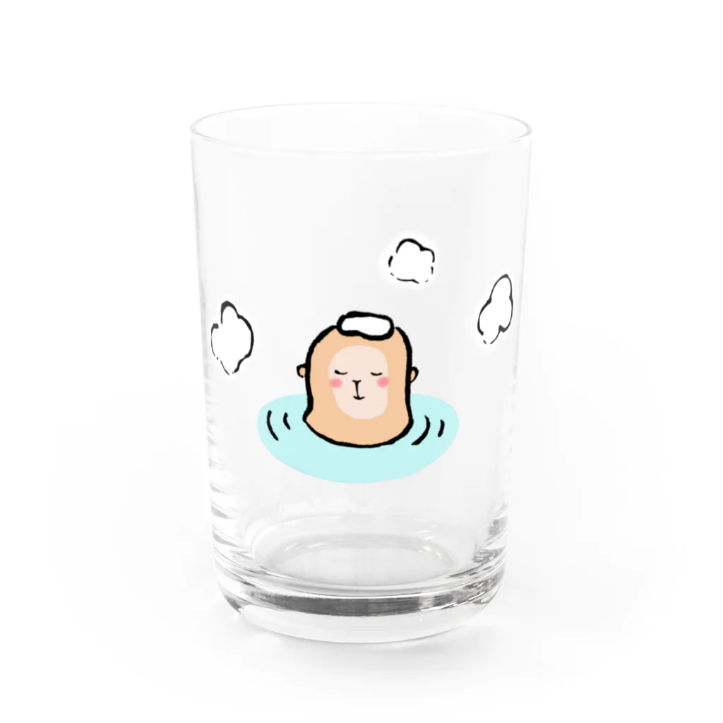 温泉グッズ@ブーさんとキリンの生活のサル温泉 Water Glass :front