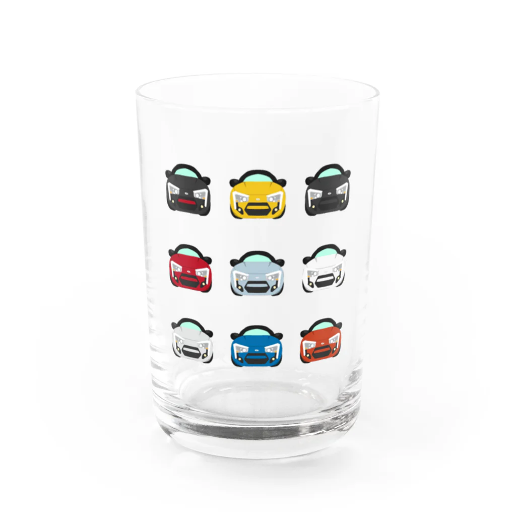 ふじのタレ目カー Water Glass :front