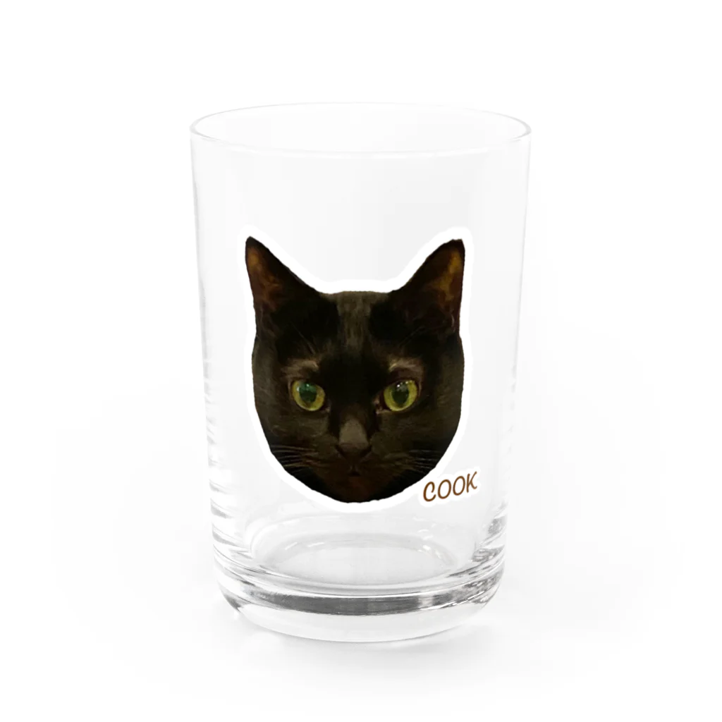 猫カフェ ぶぅたんグッズショップの絵文字ククちゃん グラス前面
