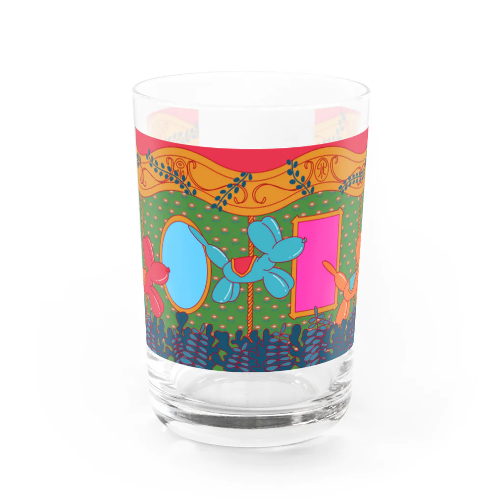 nerorianのメリーゴーランド(バルーンドッグ) Water Glass :front