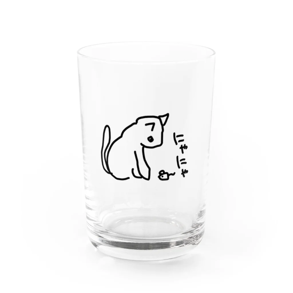 ののの猫屋敷の【ちぃ】 Water Glass :front