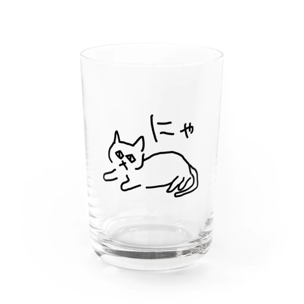 ののの猫屋敷の【もふ】 Water Glass :front