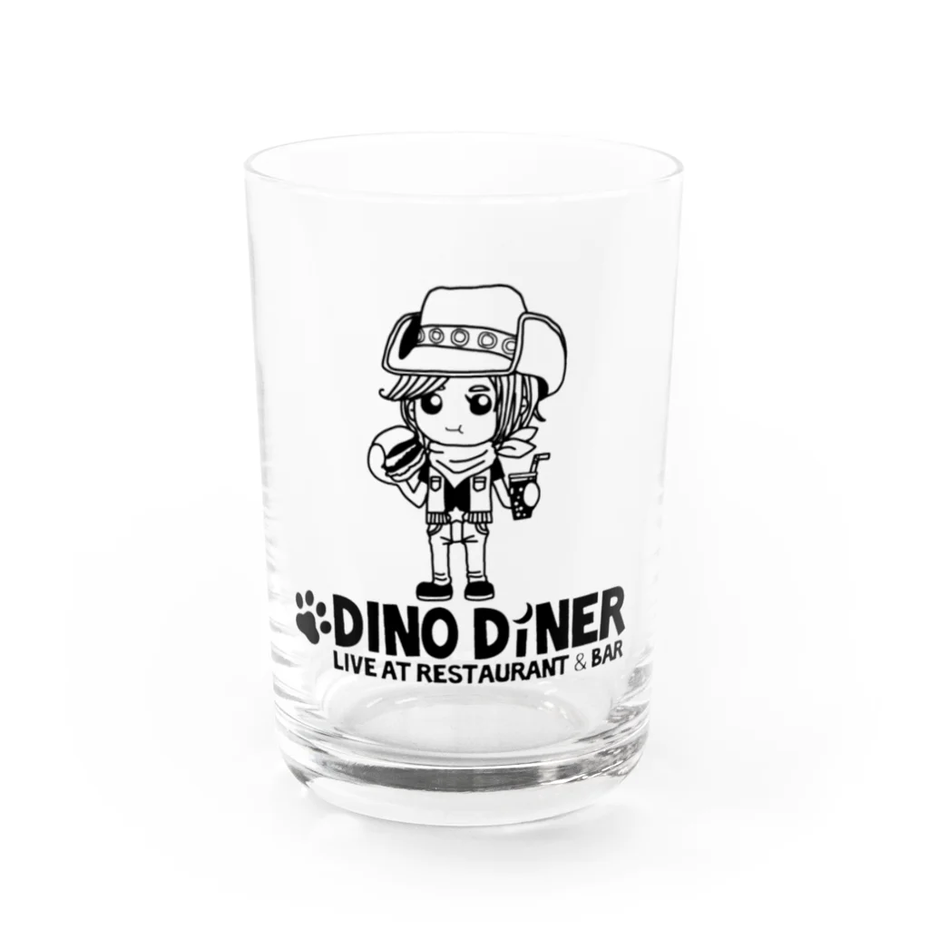 DINO DINERのアケミちゃんロゴ グラス前面