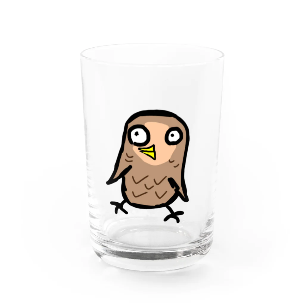 須田ふくろうのふくろうによるふくろうのアイテム Water Glass :front