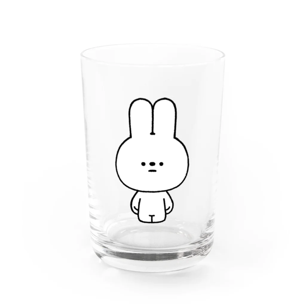 こつｗのおみせの量産うさぎ ノーマル Water Glass :front