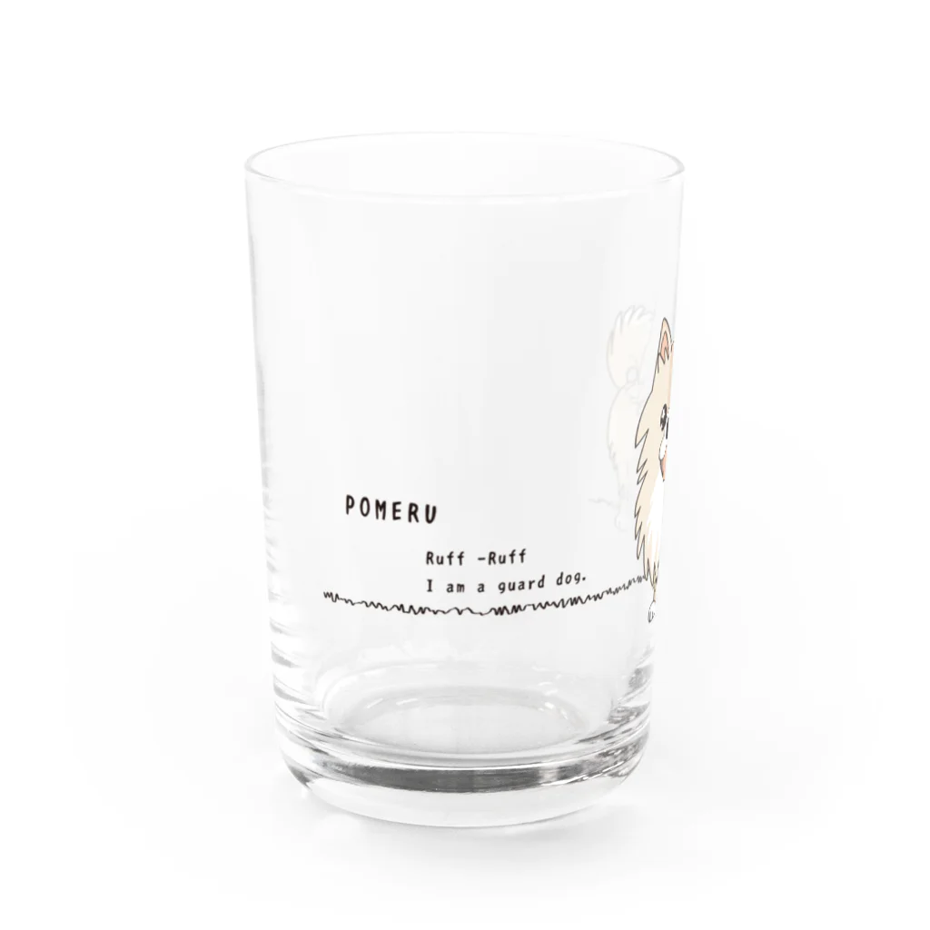 イラスト MONYAAT のCT08ol ぽめるはポメラニアンＡ Water Glass :front