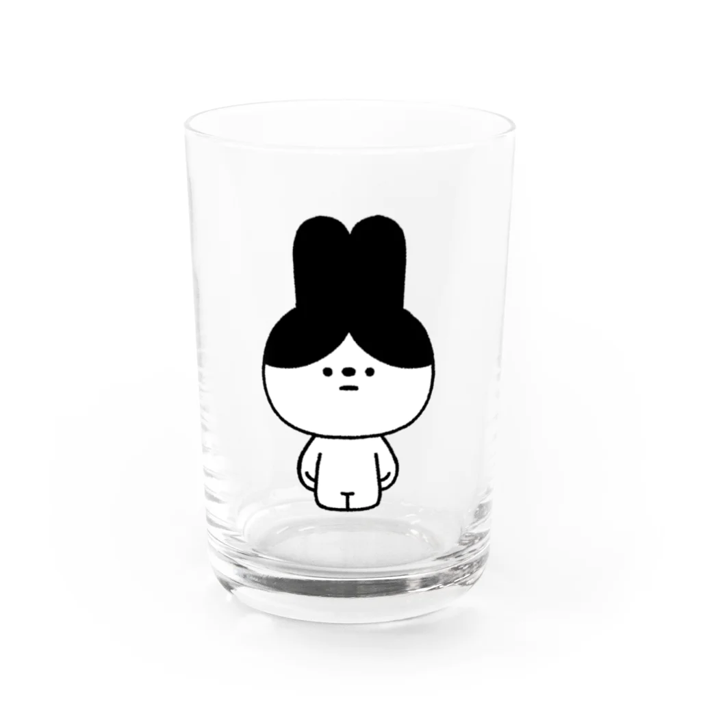 こつｗのおみせの量産うさぎ はちわれ Water Glass :front