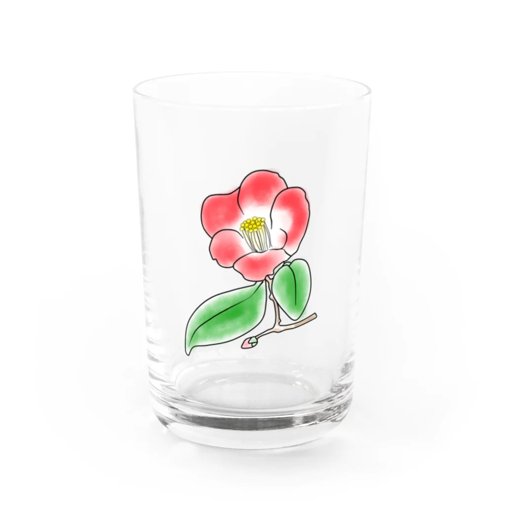 Melvilleの椿（ツバキ） Water Glass :front