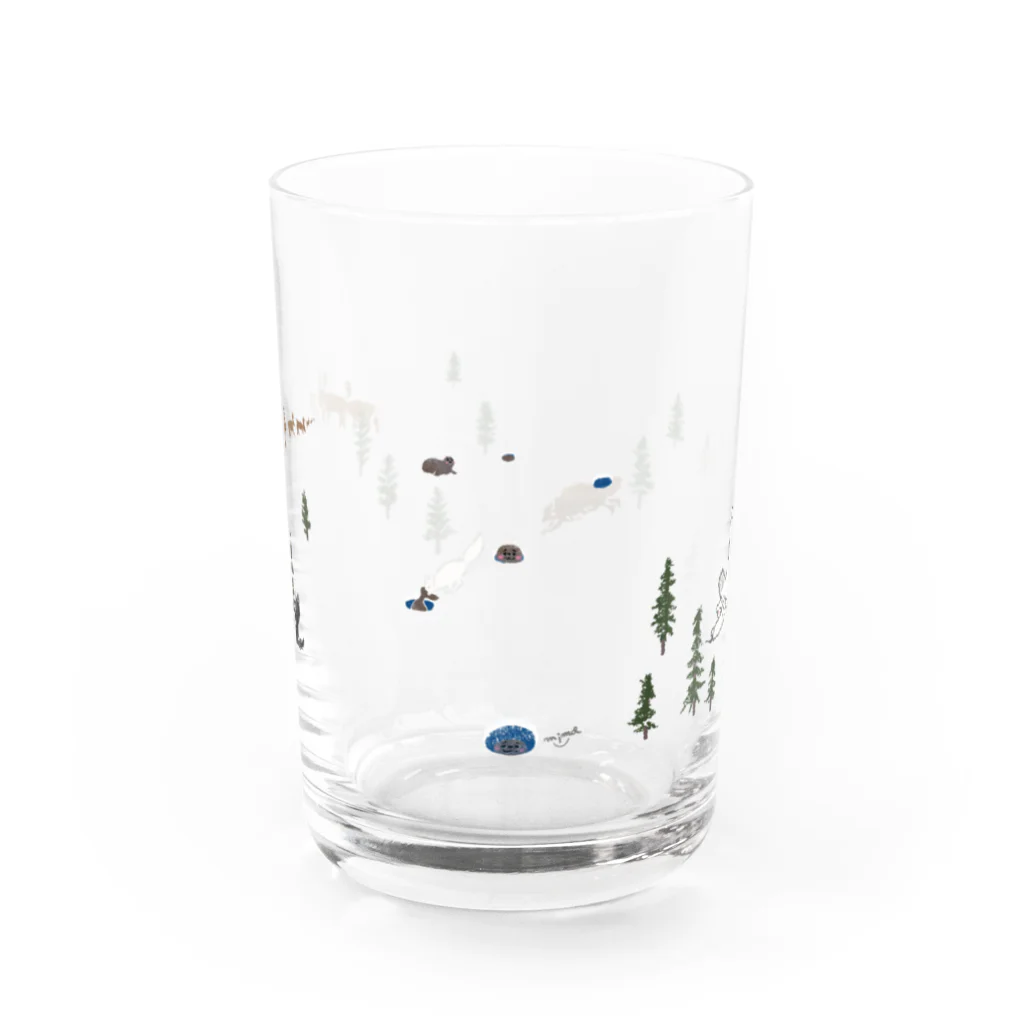 mimachihiro　SUZURI店のホッキョクグマのグラス Water Glass :front