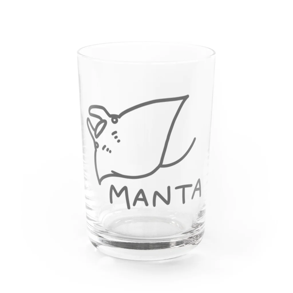 千月らじおのよるにっきのMANTA Water Glass :front