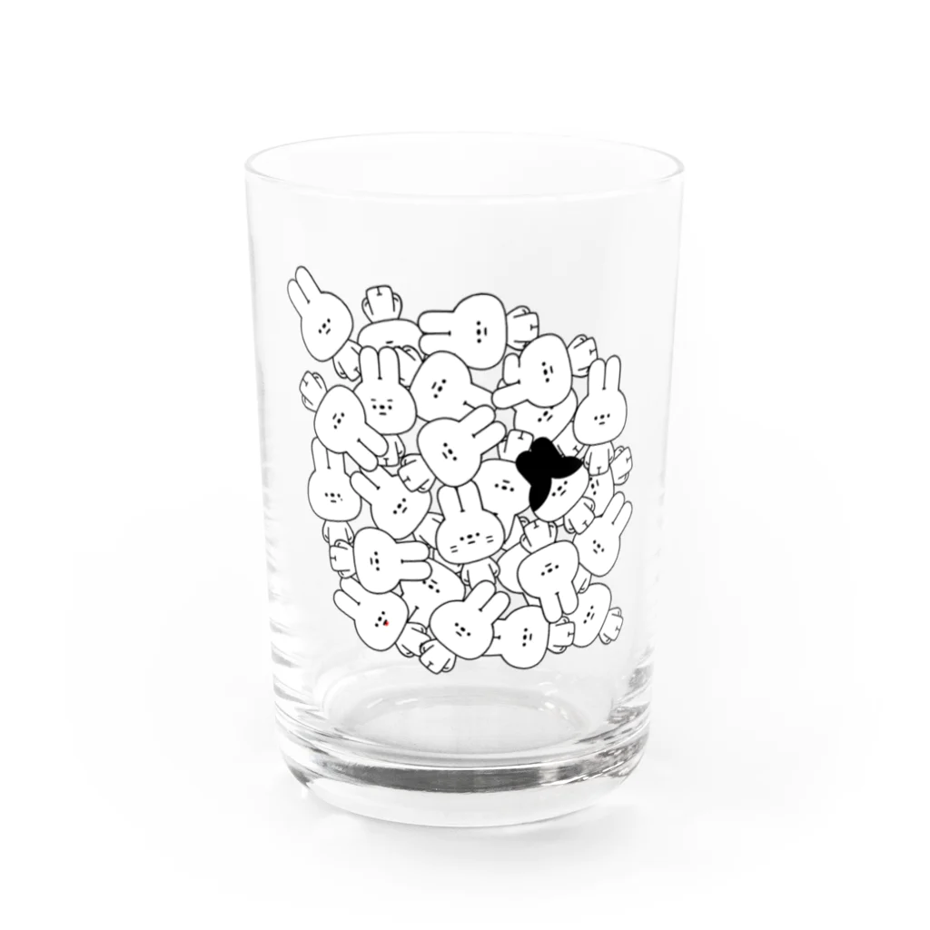 こつｗのおみせの量産うさぎ 量産 Water Glass :front