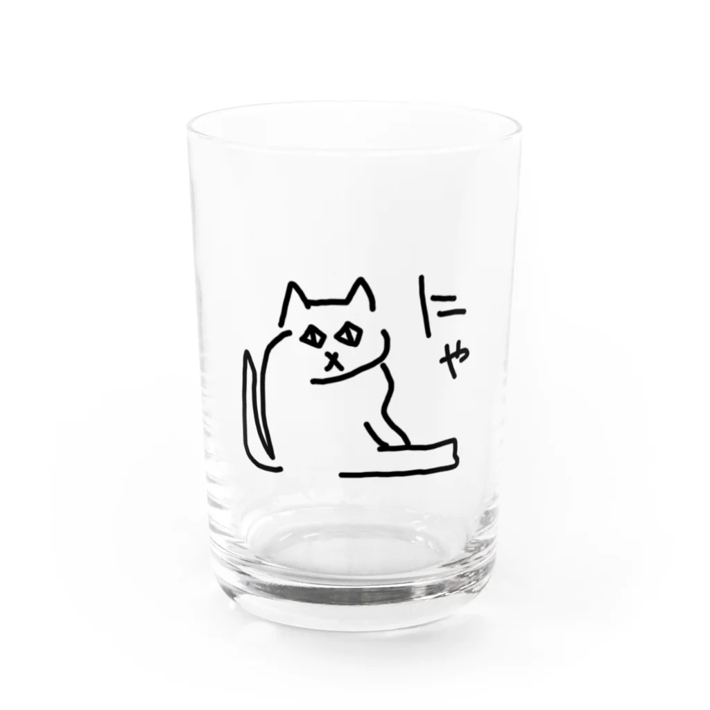 ののの猫屋敷の【はんぺん】 Water Glass :front