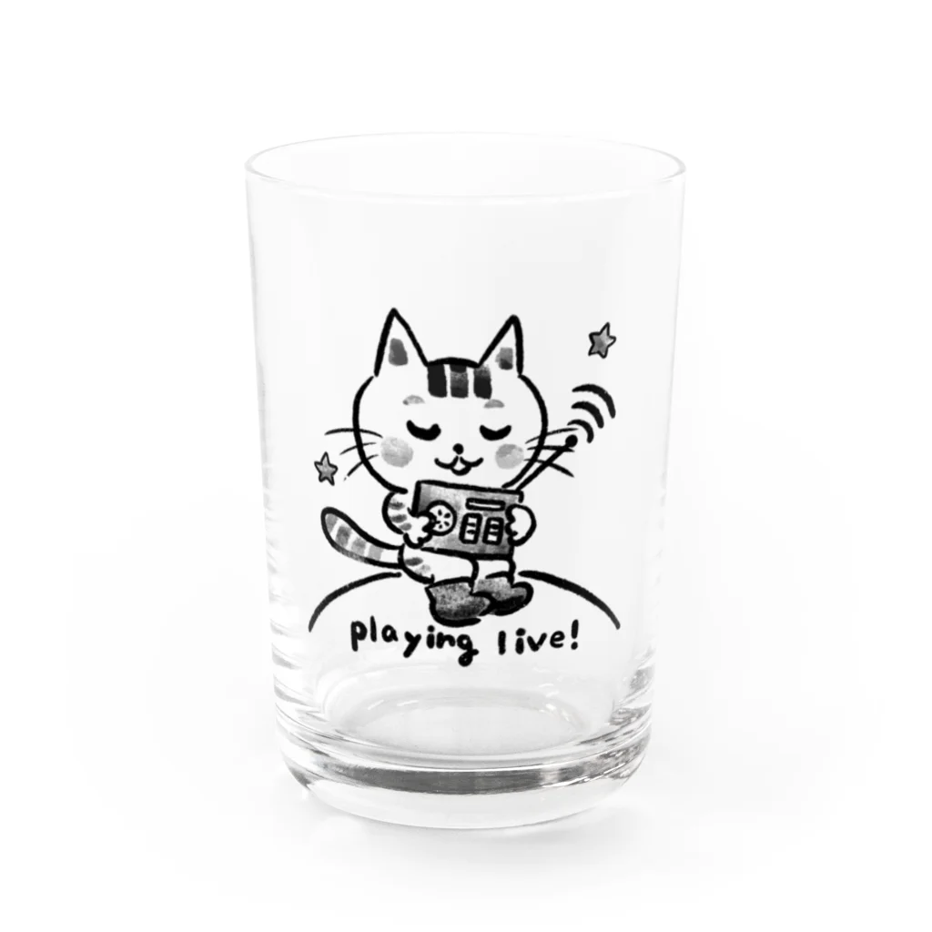 にゃんぴーの味のりにゃんぴー Water Glass :front