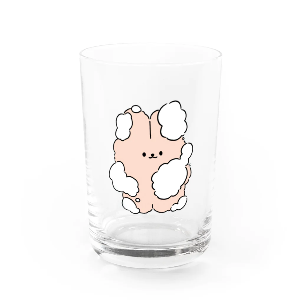 moguのあわあわうさぎ Water Glass :front