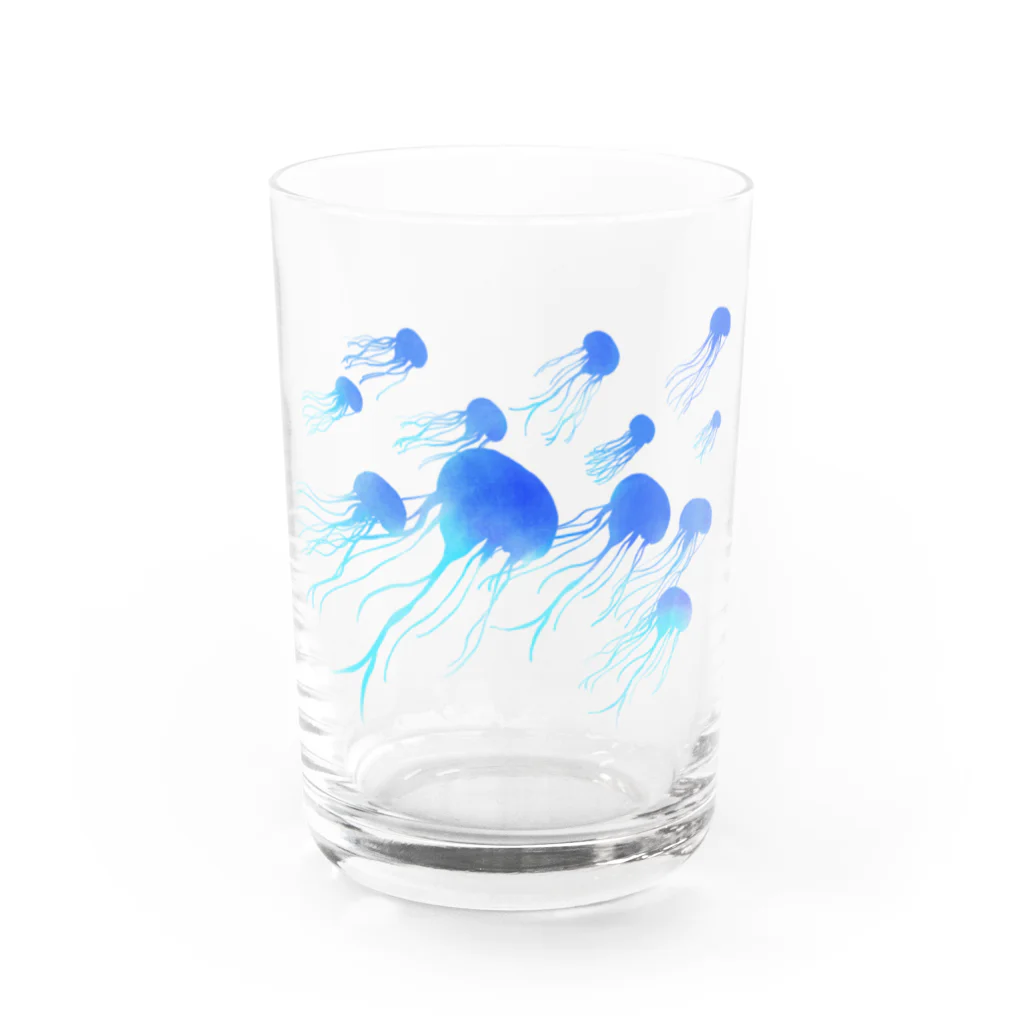 サワネチヒロのショップの空翔るくらげ Water Glass :front