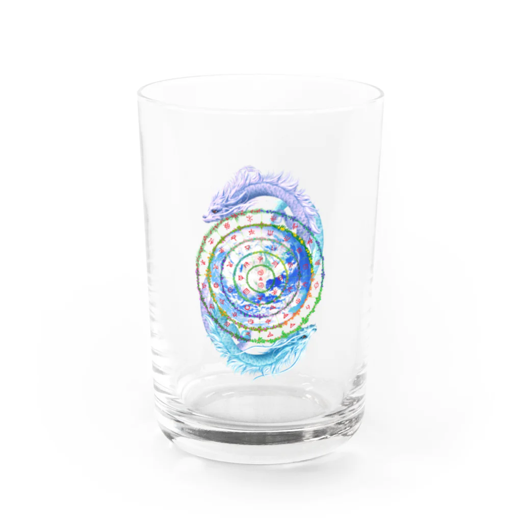 言霊ヒーリング協会®のフトマニ双龍 Water Glass :front