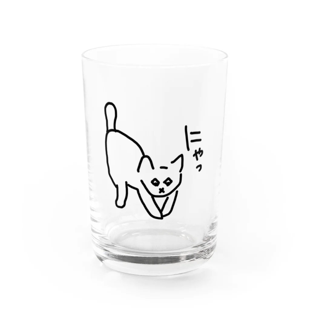 ののの猫屋敷の【きゃっち】 Water Glass :front