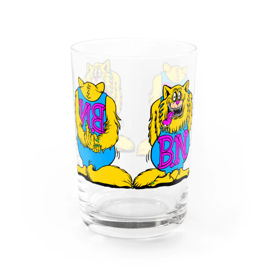 INASBY 髑髏毒郎のバケネコくん太郎 Water Glass :front