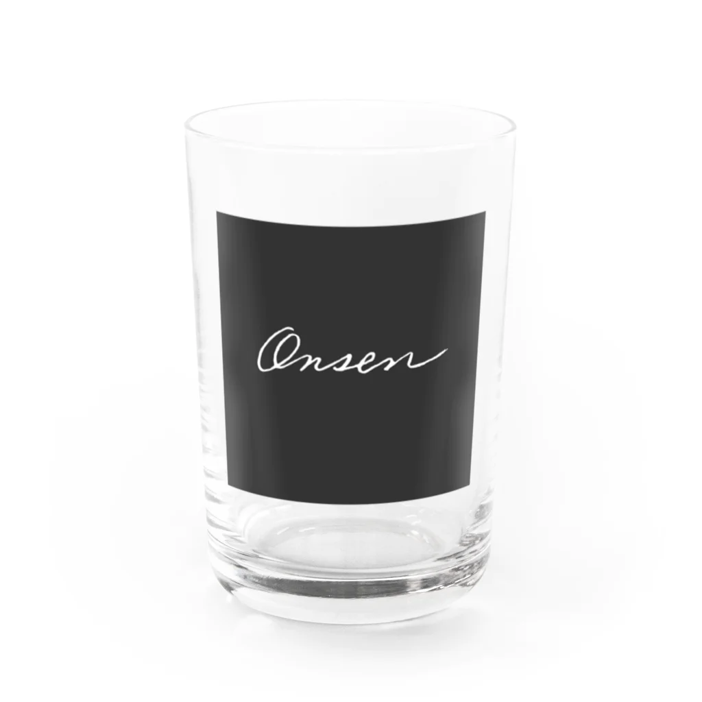 温泉グッズ@ブーさんとキリンの生活のOnsen（square） Water Glass :front