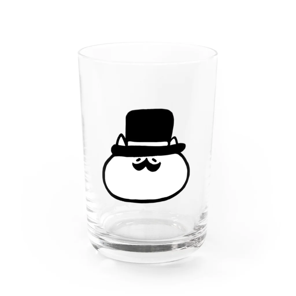 nyakamoの紳士猫 Water Glass :front
