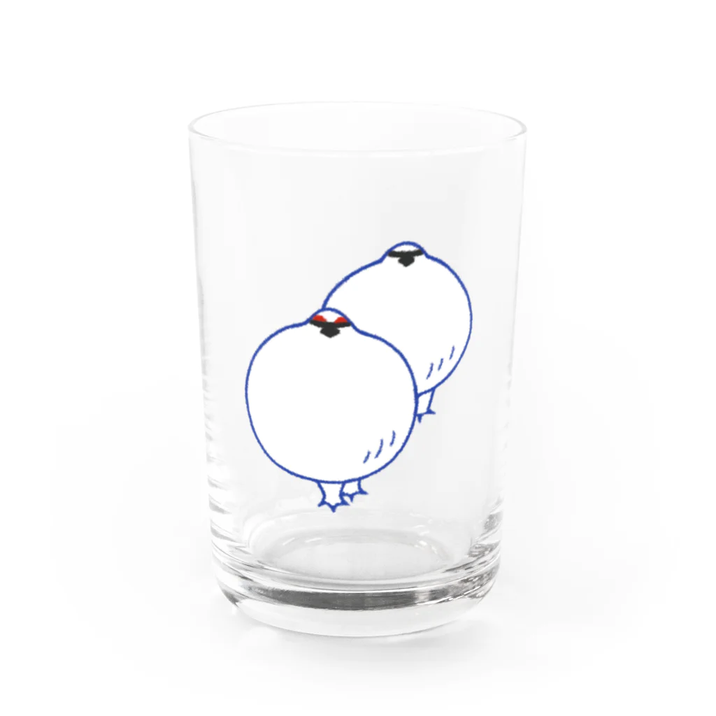 こんぶおにぎり商店のらいちょうさん Water Glass :front