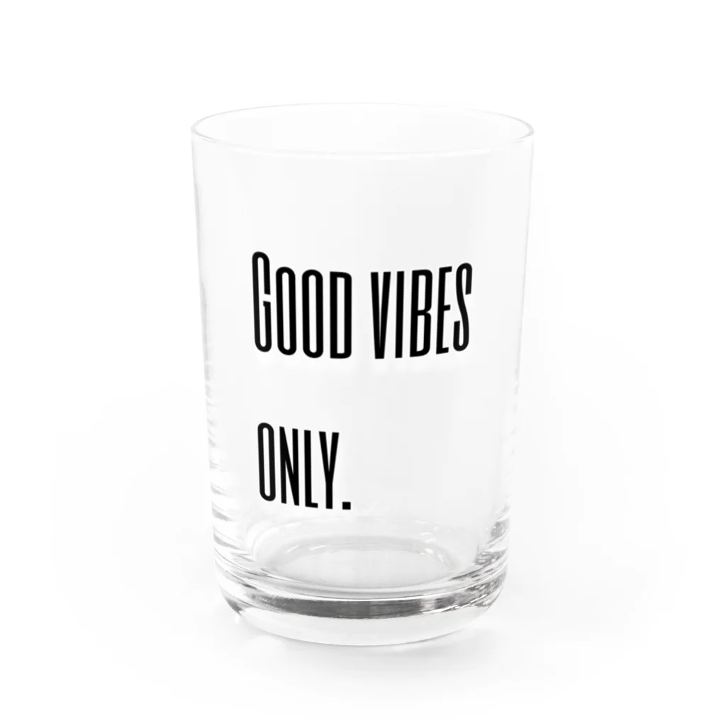 はちおちま！のGood vibes only. Water Glass :front