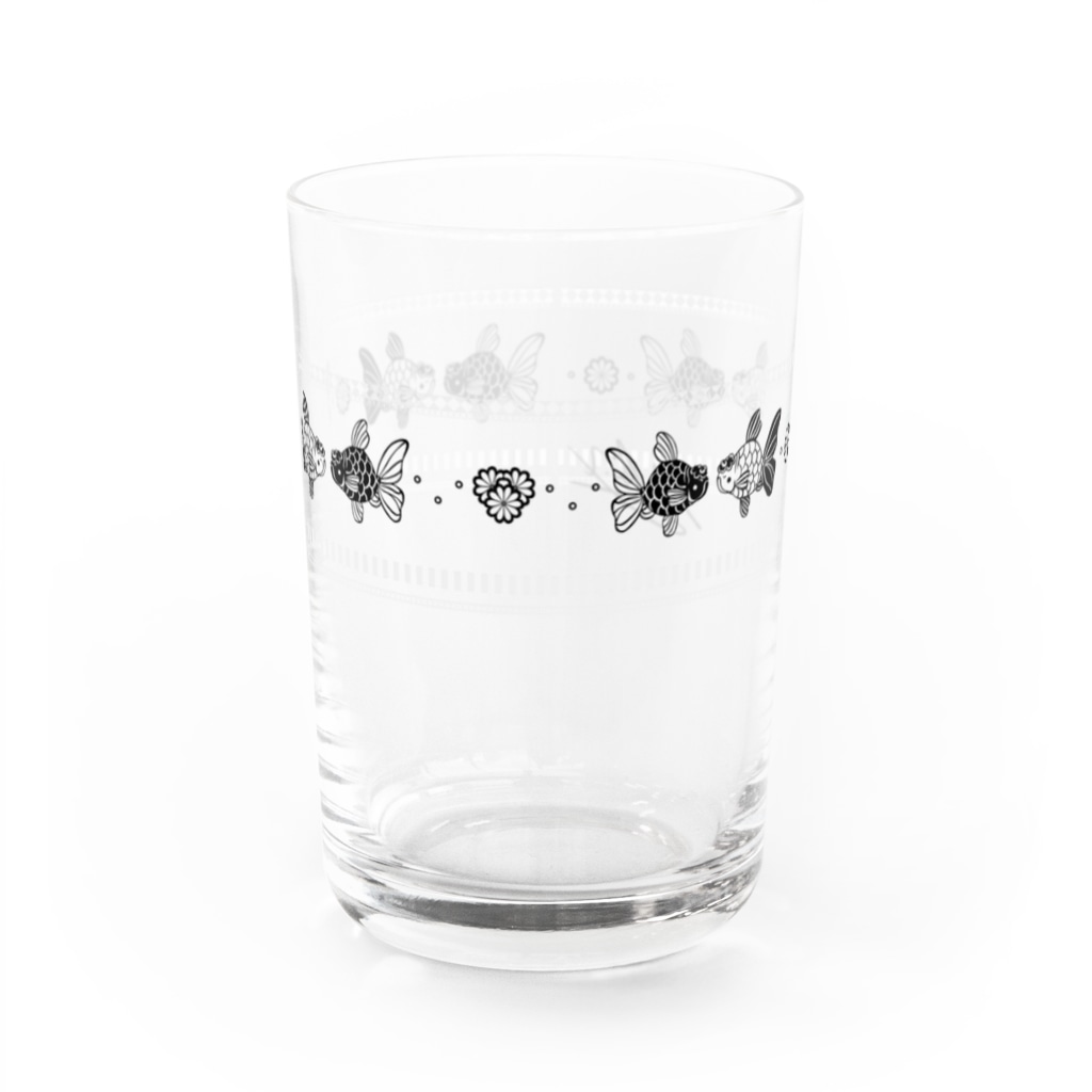緋月のモノトーンオランダ Water Glass :front