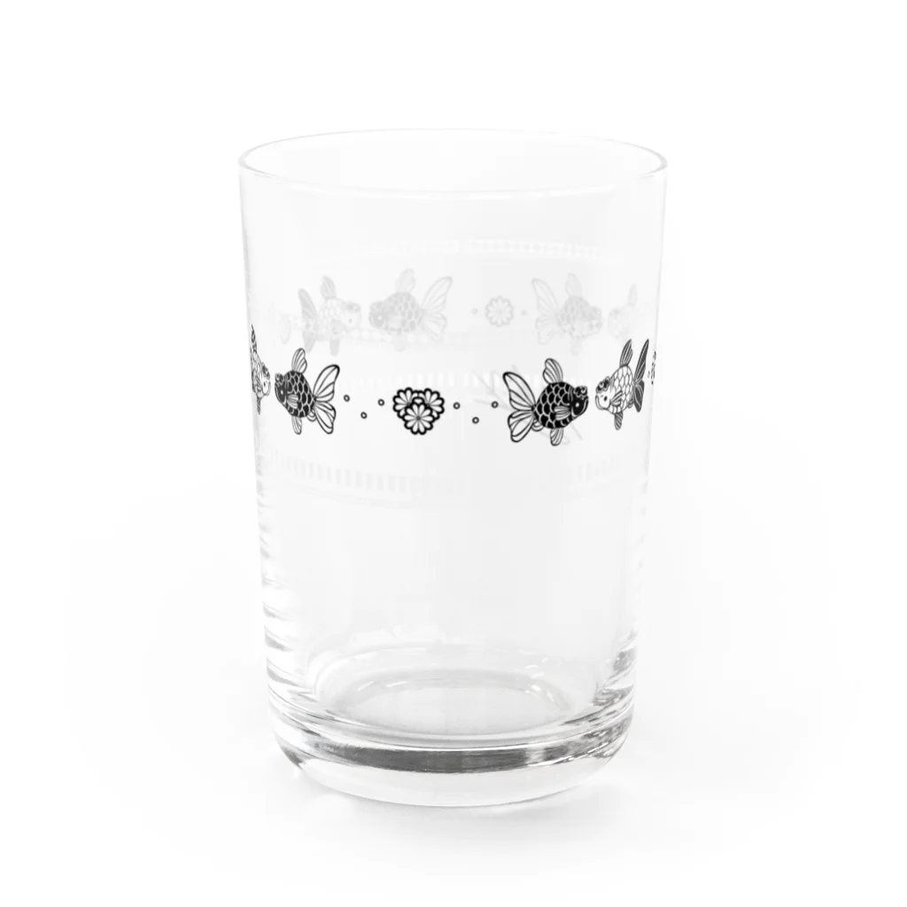 緋月のモノトーンオランダ Water Glass :front