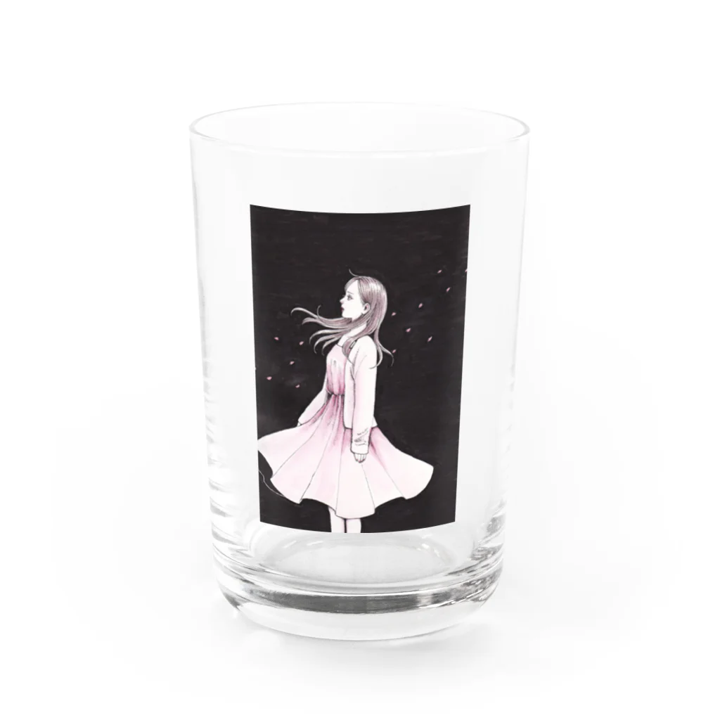 夏目 律の徒桜 Water Glass :front