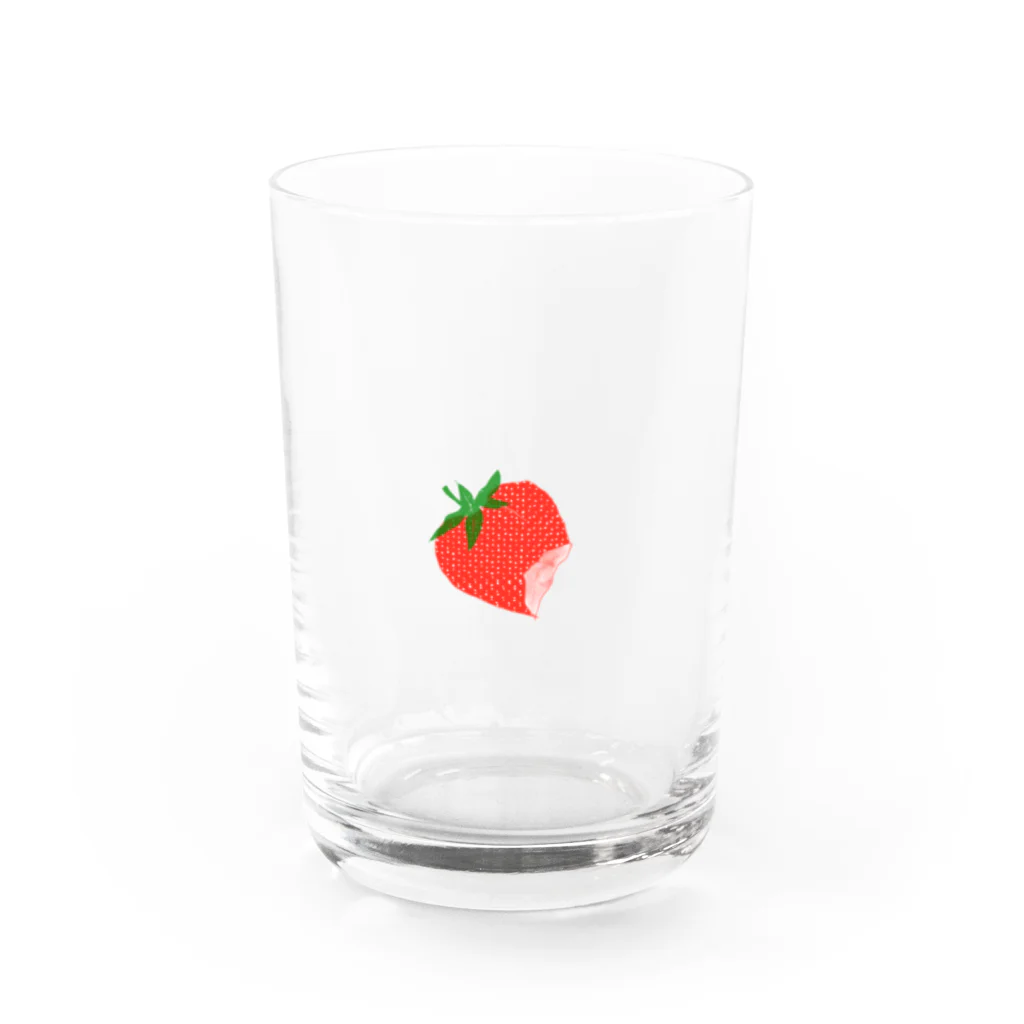 scbの食べかけいちご Water Glass :front