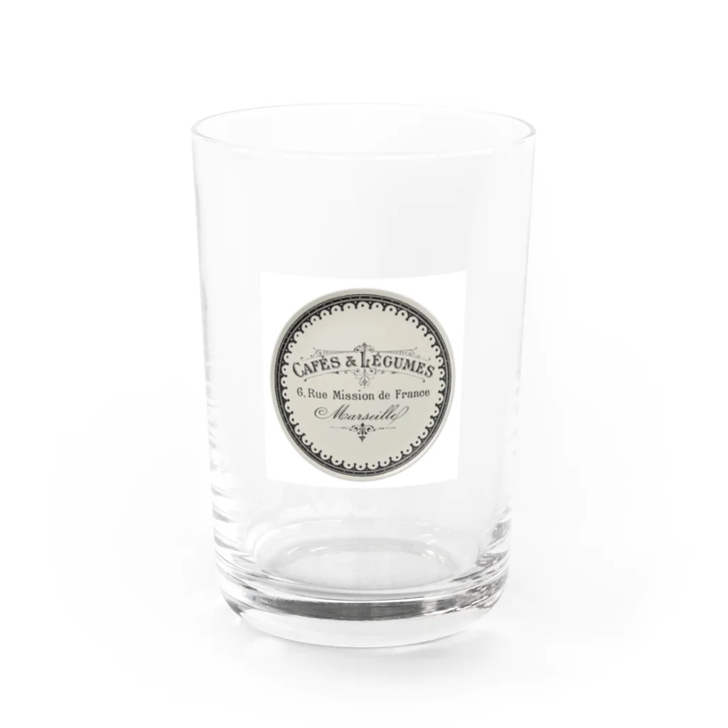 YS VINTAGE WORKSのフランス・マルセイユ CAFE Marseille  Water Glass :front