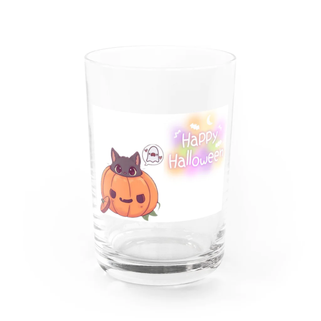 ゆるふわ館長 遥和- はるか -/天泣 白雨の天泣白雨とハッピーハロウィン Water Glass :front