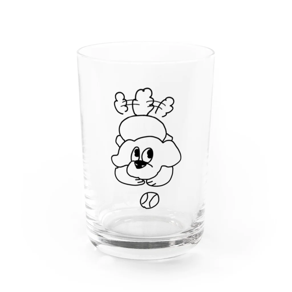 こうくんの遊んでほしいイッヌ(トイプードル) Water Glass :front