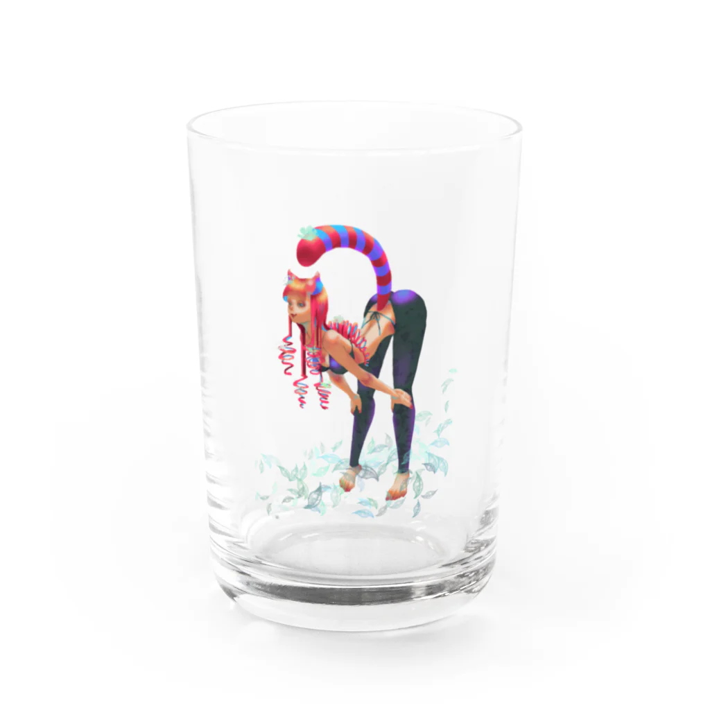 dim_shopのチェシャ猫ガール Water Glass :front