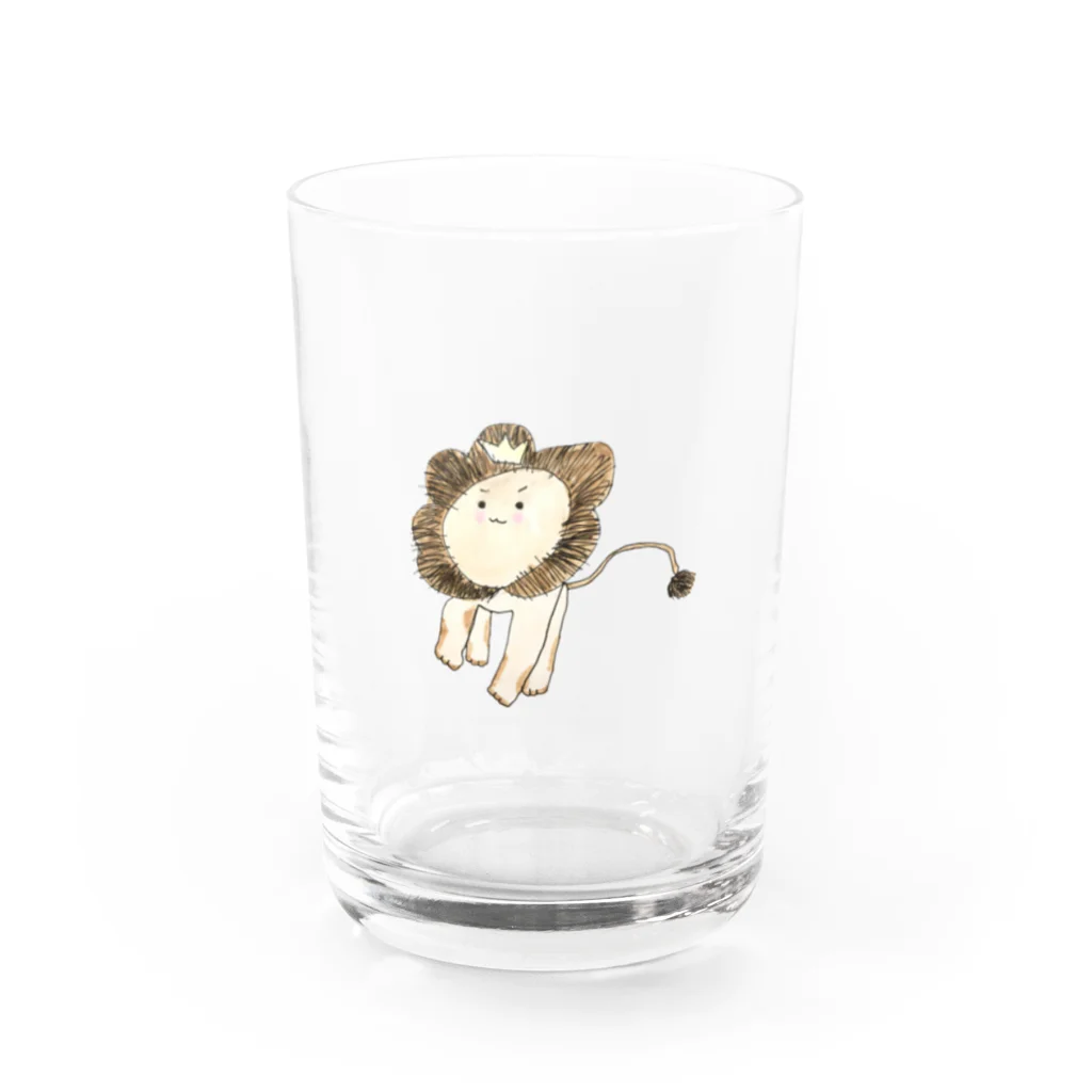 ニャンコショップのゆるかわいいライオンちゃん Water Glass :front