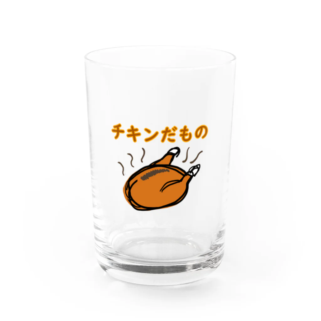 ちゃけっぷのチキンだもの Water Glass :front