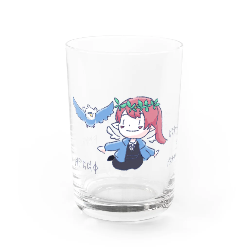 雨夜トリ🔮🦜の空を飛んで Water Glass :front