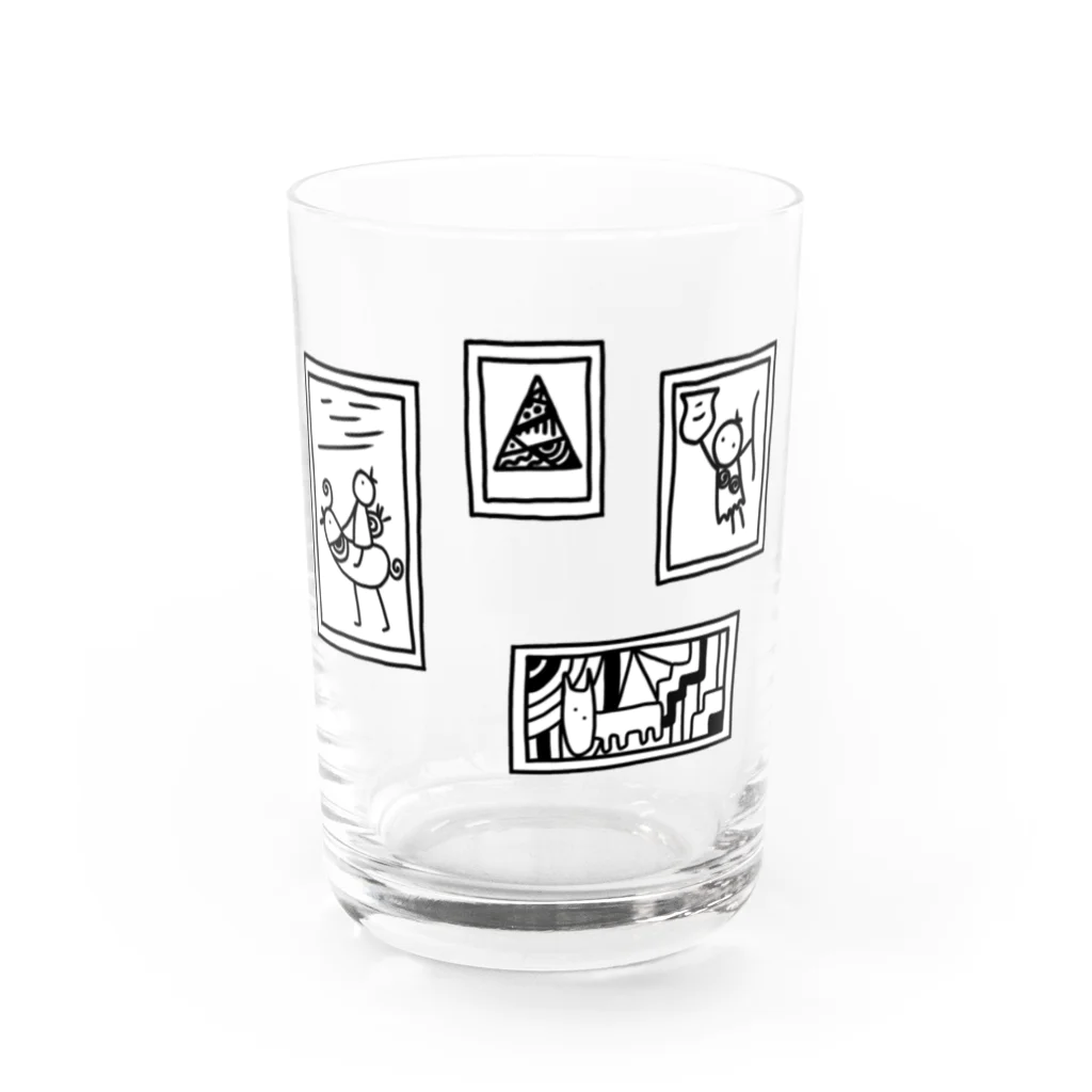 rurugirlの古代の謎展(白黒) Water Glass :front